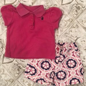 Girls top and shorts set